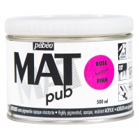 Краска акриловая "PEBEO"   экстра матовая Mat Pub №3   500 мл 257028 розовый флуоресцентный