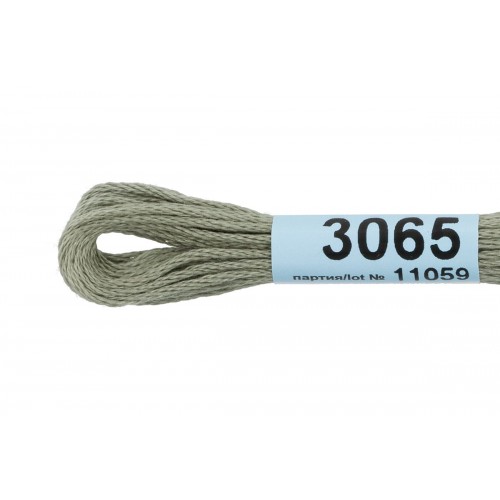 Нитки для вышивания "Gamma"    мулине  ( 0820-3070 )  100\% хлопок   24 x  8 м №3065 оливковый