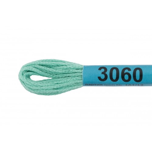 Нитки для вышивания "Gamma"    мулине  ( 0820-3070 )  100\% хлопок   24 x  8 м №3060 бирюза