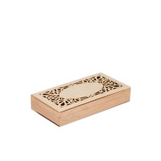 Заготовка для декорирования "Mr. Carving"   ВД-749   Купюрница   бук   19 х  10 х  3 см с резной крышкой