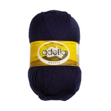 Пряжа ADELIA "OLIVIA"   60\% акрил, 40\% шерсть   5 шт. х  100 г  250 м ± 10 м №29 т.синий