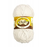 Пряжа ADELIA "KISS"   100\% полиэстер   10 шт. х  50 г  145 м ± 7 м №24 св.серый