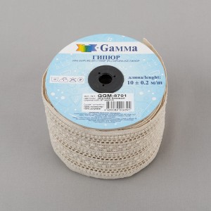 Гипюр "Gamma"   87 мм  GGM-8701   в пакете   10 м ± 0.2   Турция GP014BE бежевый