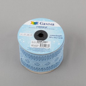 Гипюр "Gamma"   85 мм  GGM-8501   на бобине   10 м ± 0.2   Турция GP011B голубой