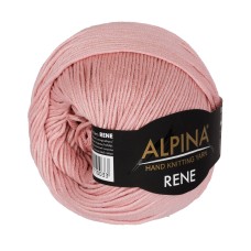 Пряжа ALPINA "RENE"   100\% мерсеризованный хлопок   10 шт. х  50 г  105 м ± 5 м №019 античная роза