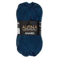 Пряжа ALPINA "ANABEL" 2   100\% мерсеризованный хлопок   10 шт. х  50 г  120 м ± 6 м №056 т.синий