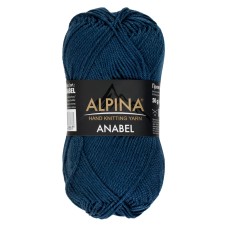Пряжа ALPINA "ANABEL" 2   100\% мерсеризованный хлопок   10 шт. х  50 г  120 м ± 6 м №056 т.синий