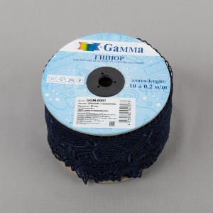 Гипюр "Gamma"   80 мм  GGM-8001   в рулоне   10 м ± 0.2   Турция GP012DB т.синий