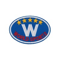 "Gamma"   Термоаппликация "L" №17/5   5 шт L074-2 world sports синий 8х5.3 см