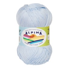 Пряжа ALPINA "XENIA" 2   100\% мерсеризованный хлопок   10 шт. х  50 г  240 м ± 10 м №137 бл.голубой