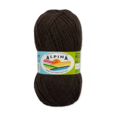 Пряжа ALPINA "KLEMENT"   80\% альпака, 20\% мериносовая шерсть   4 шт. х  50 г  300 м ± 10 м №32 коричневый