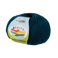 Пряжа ALPINA "ORNELLA MERINO"   100\% мериносовая шерсть   10 шт. х  50 г  125 м ± 5 м №763 сине-зеленый