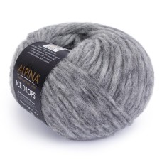 Пряжа ALPINA "ICE DROPS"   58\% альпака, 14\% шерсть, 28\% полиамид   10 шт. х  50 г  150 м ± 5 м №02 серый