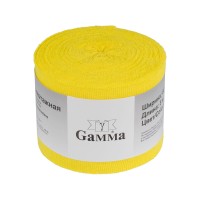 Лента окантовочная 60 мм  Окантовка трикотажная (рибана)   "Gamma"   95\% хлопок, 5\% эластан   4 x  5 м  СК/Распродажа № 015 лимон