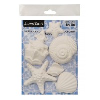 Заготовка для декорирования "Love2art"   ВА-06   Набор заготовок для декорирования   гипс   21 х  16 х  2 см  6 шт  2-й сорт "Морской"