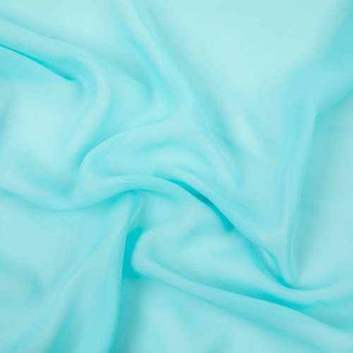 Ткань PC-02   Poly Chiffon   ФАСОВКА   84 г/кв.м ± 5 г/кв.м  150 х  147 см ± 5 см  100\% полиэстер №19 бирюзовый