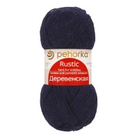 Пряжа Пехорская ПТ "Деревенская"   100\% шерсть   10 шт. х  100 г  250 м ± 15 м №004 т.синий