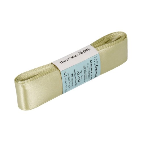 Лента атласная 25 мм ( 1 ")  "Gamma"   AL-25P   ФАСОВКА   5 x  5.4 м №096 бл.хаки