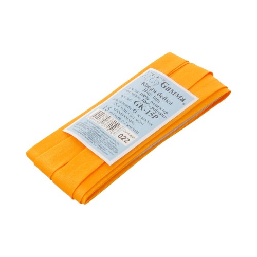 Косая бейка   ФАСОВКА   "Gamma"   GK-15P   14 -  15 мм  5 х  5.4 м №022 оранжевый