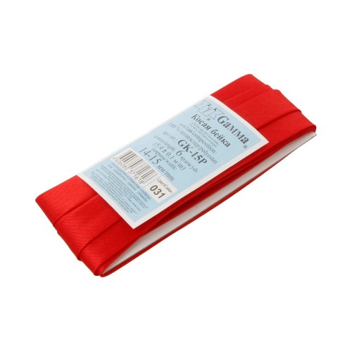 Косая бейка   ФАСОВКА   "Gamma"   GK-15P   14 -  15 мм  5 х  5.4 м №031 т.красный