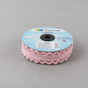 Гипюр "Gamma"   32 мм  GGM-3203   в рулоне   10 м ± 0.2 GP008PI розовый