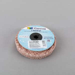 Гипюр "Gamma"   27 мм  GGM-2701   в рулоне   10 м ± 0.2 GP015BP пудровый(бежево-розовый)