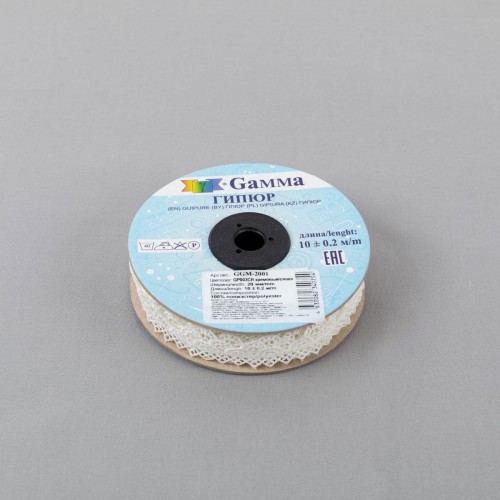 Гипюр "Gamma"   20 мм  GGM-2001   в рулоне   10 м ± 0.2 GP003CR кремовый