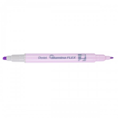 "Pentel"   Текстовыделитель двусторонний "Illumina flex"   1,0 - 3,5 мм   перо скошенное   10 шт. SLW11P-VE фиолетовый
