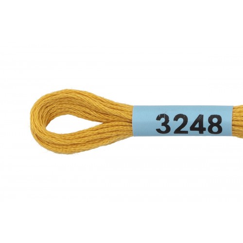 Нитки для вышивания "Gamma"    мулине  ( 3173-6115 )  100\% хлопок   24 x  8 м №3248 св.горчичный