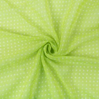 Ткань PC-05   Chiffon   ФАСОВКА   68 г/кв.м ± 5 г/кв.м  200 х  147 см  100\% полиэстер   СК/Распродажа №19 салатовый/белый