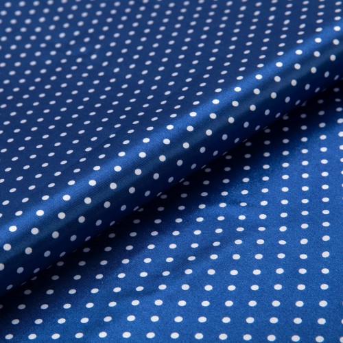 Ткань PSS-002   Poly satin   ФАСОВКА   75 г/кв.м ± 5 г/кв.м  200 х  145 см  100\% полиэстер №17 синий/белый