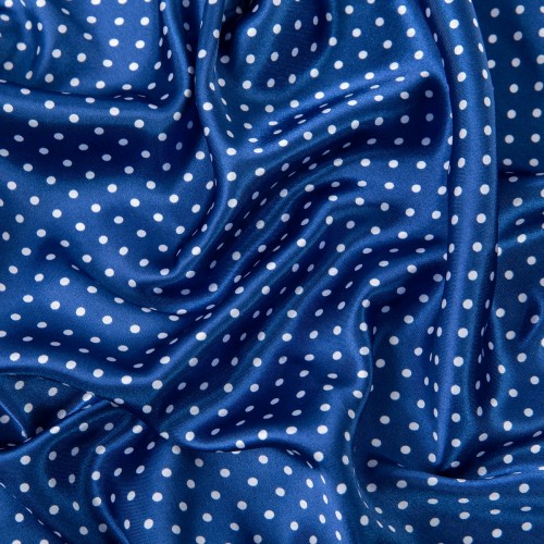 Ткань PSS-002   Poly satin   ФАСОВКА   75 г/кв.м ± 5 г/кв.м  200 х  145 см  100\% полиэстер №17 синий/белый