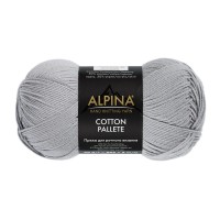 Пряжа ALPINA "COTTON PALLETE"   50\% хлопок, 50\% акрил   10 шт. х  50 г  205 м ± 5 м №03 св. серый