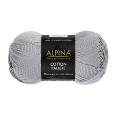 Пряжа ALPINA "COTTON PALLETE"   50\% хлопок, 50\% акрил   10 шт. х  50 г  205 м ± 5 м №03 св. серый