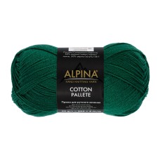 Пряжа ALPINA "COTTON PALLETE"   50\% хлопок, 50\% акрил   10 шт. х  50 г  205 м ± 5 м №17 зеленый