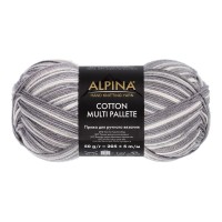 Пряжа ALPINA "COTTON MULTI PALLETE"   50\% хлопок, 50\% акрил   10 шт. х  50 г  205 м ± 5 м №03 белый-св.серый-серый