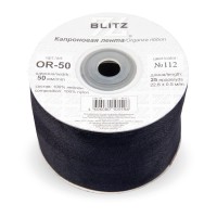 Лента капроновая 50 мм ( 2 ")  "BLITZ"   OR-50   22.8 м ± 0.5 м №112 черный