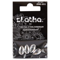 Страз "Zlatka"   ZRSE-0512   Crystal   12 х  7 мм  стекло   5 x  4 шт  в пакете с картонным еврослотом №01 белый (Crystal)