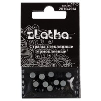 Страз клеевой "Zlatka"   ZRTG-2024   SS20   цветные   4.7 мм  стекло   5 x  24 шт  в пакете с картонным еврослотом №03 черный (Jet)