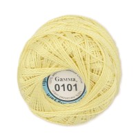 Пряжа "Gamma"   Ирис   100\% хлопок   10 шт. х  10 г  82 м ± 3 м №0101 бл.желтый