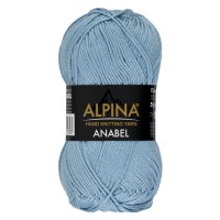 Пряжа ALPINA "ANABEL"   100\% мерсеризованный хлопок   10 шт. х  50 г  120 м ± 6 м №086 серо-голубой