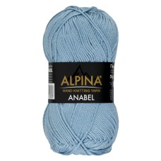 Пряжа ALPINA "ANABEL"   100\% мерсеризованный хлопок   10 шт. х  50 г  120 м ± 6 м №086 серо-голубой