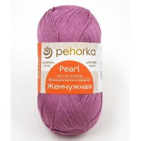 Пряжа Пехорская ПТ "Жемчужная"   50\% хлопок, 50\% вискоза   5 шт. х  100 г  425 м №179 фиалка