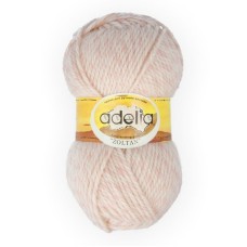 Пряжа ADELIA "ZOLTAN"   100\% шерсть   5 шт. х  100 г  115 м ± 5 м №119 св.розовый-белый