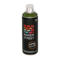 "MAKERSTREET"   Эмаль для граффити и декоративно-оформительских работ   MS400   400 мл 600 Серо-зеленый