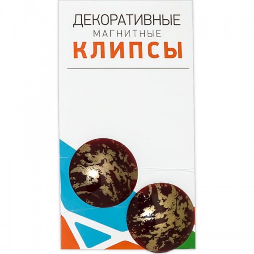 Подхват на  магните с рисунком  d 35 мм  2 шт №12И4  красный/золото
