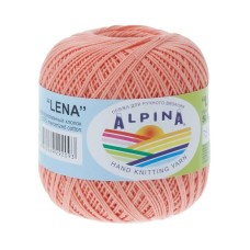 Пряжа ALPINA "LENA"   100\% мерсеризованный хлопок   10 шт. х  50 г  280 м ± 15 м №18 персиковый