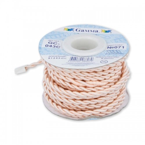 Шнур "Gamma"   4 мм  GC-043C   витой   9.1 м ± 0.5 м №071 св.кремовый
