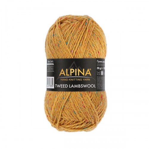 Пряжа ALPINA "TWEED LAMBSWOOL"   75\% шерсть, 25\% полиамид   10 шт. х  50 г  150 м ± 5 м №01 серо-голубой