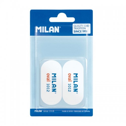 "Milan"   Набор 2 ластика 1012 в блистере   14 х 8,2 х2 см BMM10407